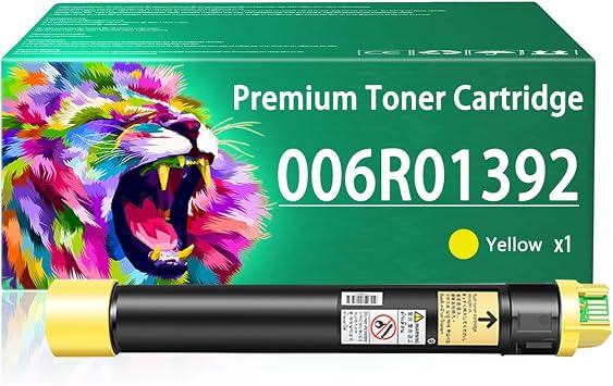 7425 7435 Toner Cartridge Compatible for Xerox 7425 7435 006R01391 006R01394 006R01393 006R01392 Toner Cartridges Work for Xerox WorkCentre 7425 7428 7435 Printers 1 Yellow Pack