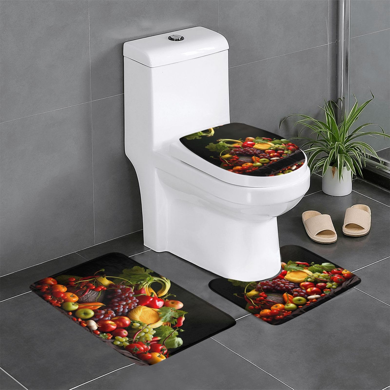 Tapis de salle de bain antidérapants lot de 3 pour éviter les glissades