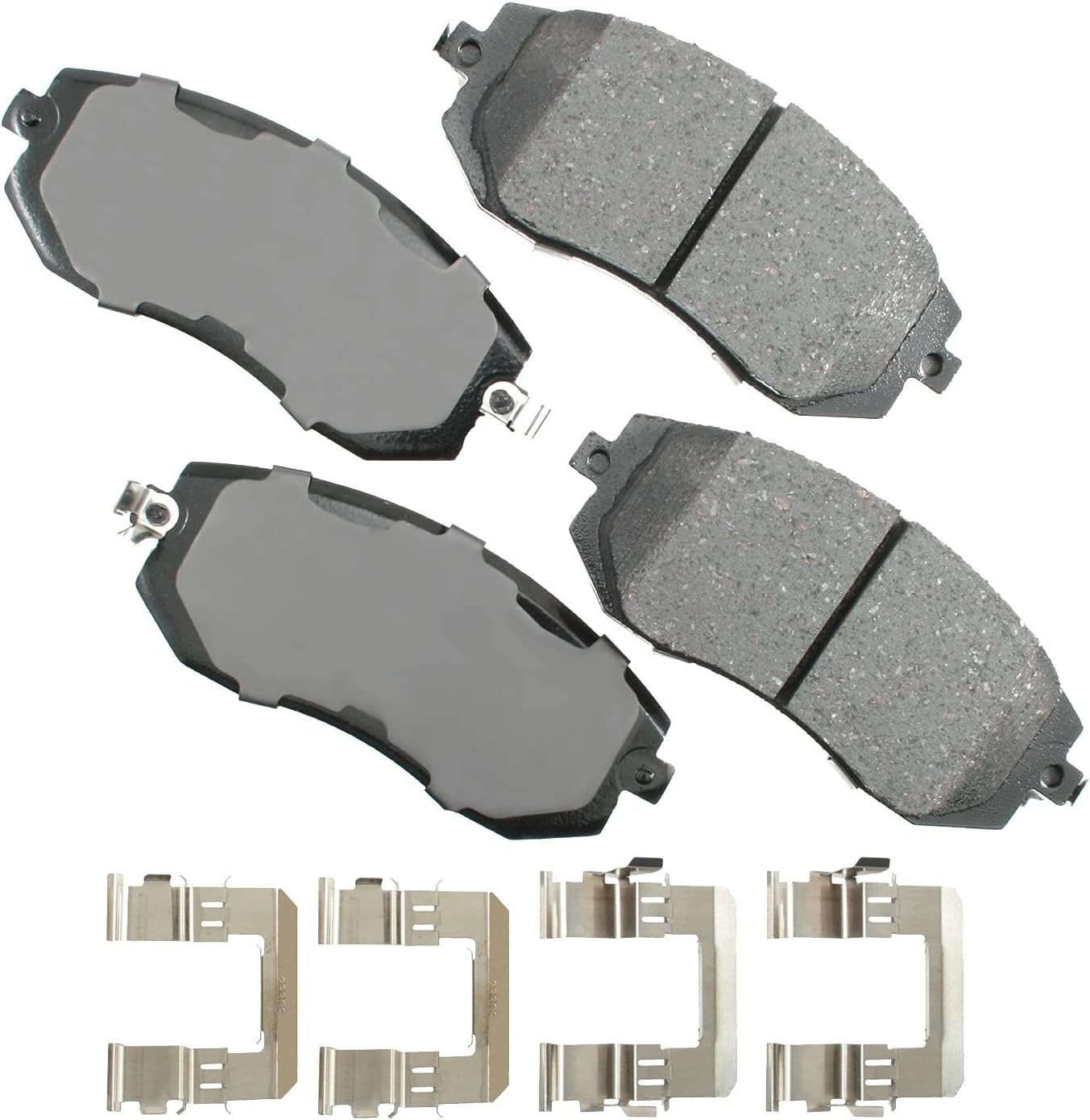 Akebono ACT1539 Proact Ultra Premium Ceramic Disc Brake Pad kit , GREY