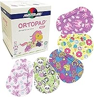 Ortopad Bamboo Girls Eye Patches for Lazy Eye - 50 Medium Patches (2-4 Yrs), Fun Ice Cream Designs, Hypoallergenic Bamboo Fabric