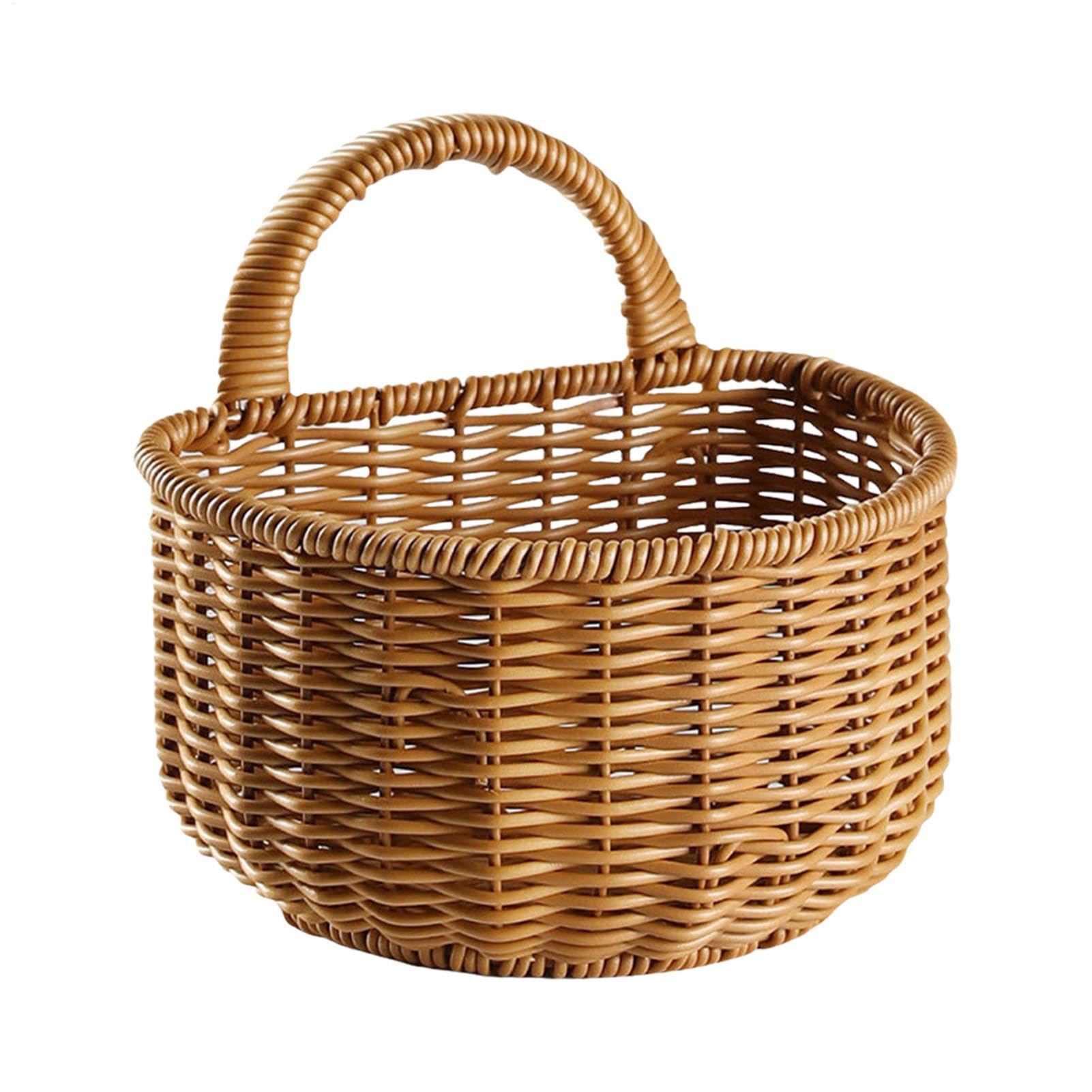 Panier en rotin pour le rangement de cuisine et stockage fruits mural