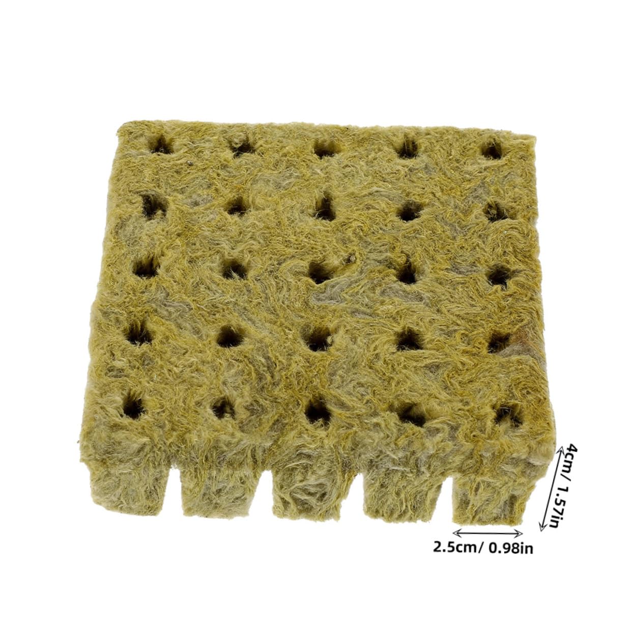 Didiseaon 2 Set Blocco di Piantine Blocco Fuori Suolo Idro Blocco di Coltivazione Spine Cubetti di Coltivazione Fuori Suolo Blocco Agricolo Lana di Roccia 100 Pezzi * 2