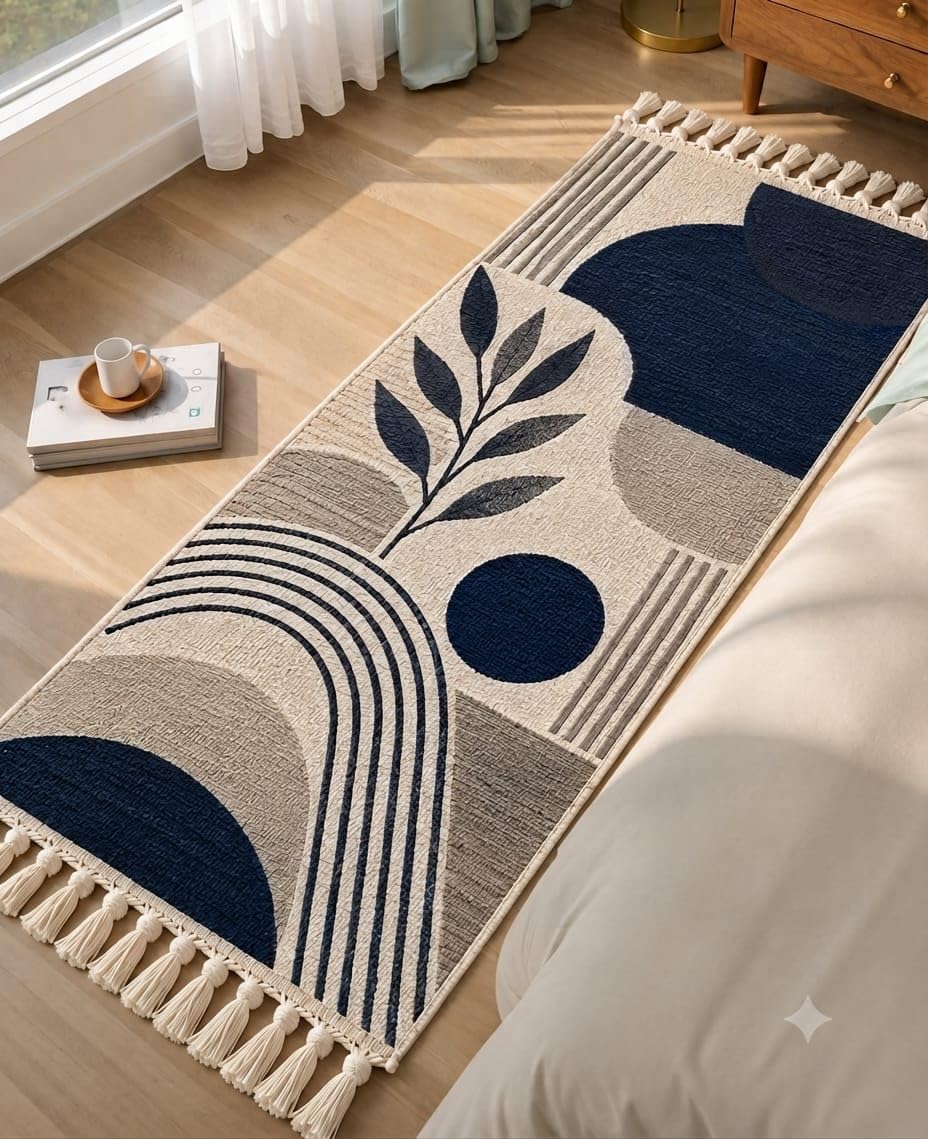 Cotton Bed Runner - 22x55 Inches, Brown -29