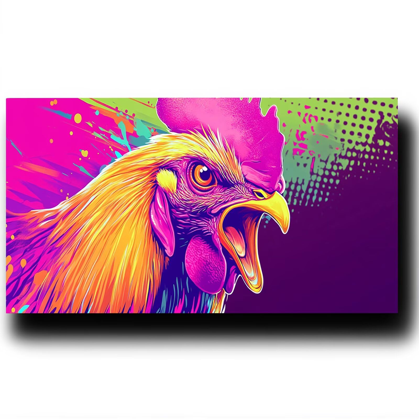 Pintar por Numeros Adultos pollo, Pintar por Numeros Niños Kit Manualidades Adultos Gallo Cuadros para Pintar por Numeros Pintura Acrílico, Cuadros Decorativos Regalos Para Mujer 80X160cm 7w-1-4