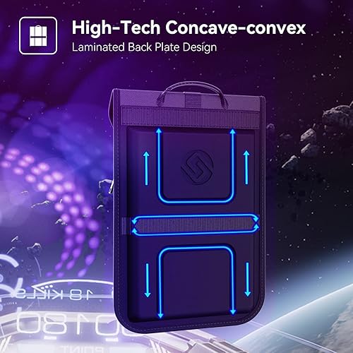 Vista 3 de Smatree Mochila rígida para laptop para hombre, compatible con portátiles de 16 a 18 pulgadas, Negro (Grande), Mochila