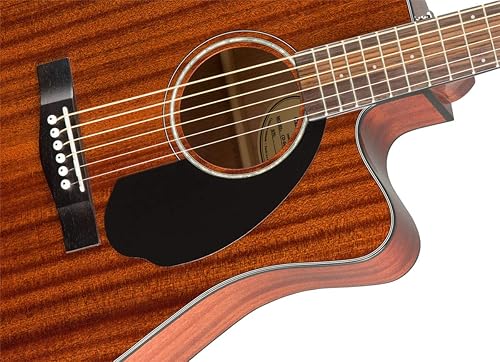 Miniatura 5 de Fender CD-60SCE - Guitarra eléctrica acústica de caoba Dreadnought Cutaway, con 2 años de garantía, sistema de pastilla y preamplificador Fishman,