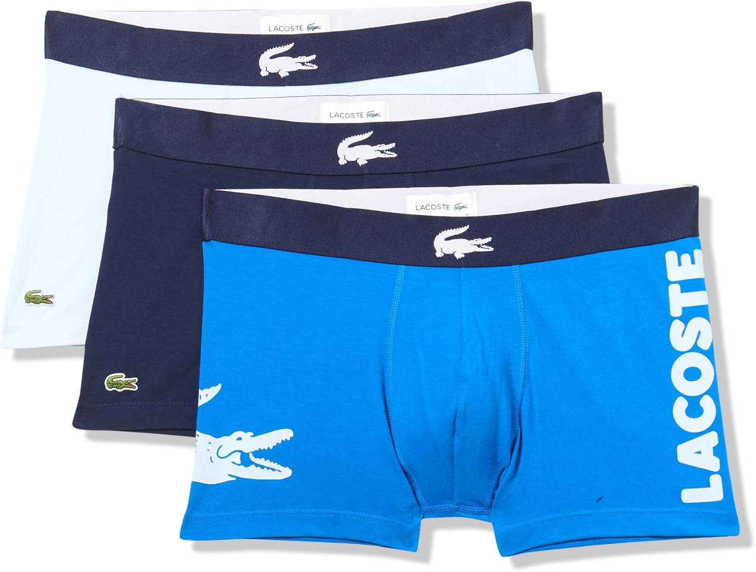 Lacoste mens Cotton Stretch Big Croc Print Trunks