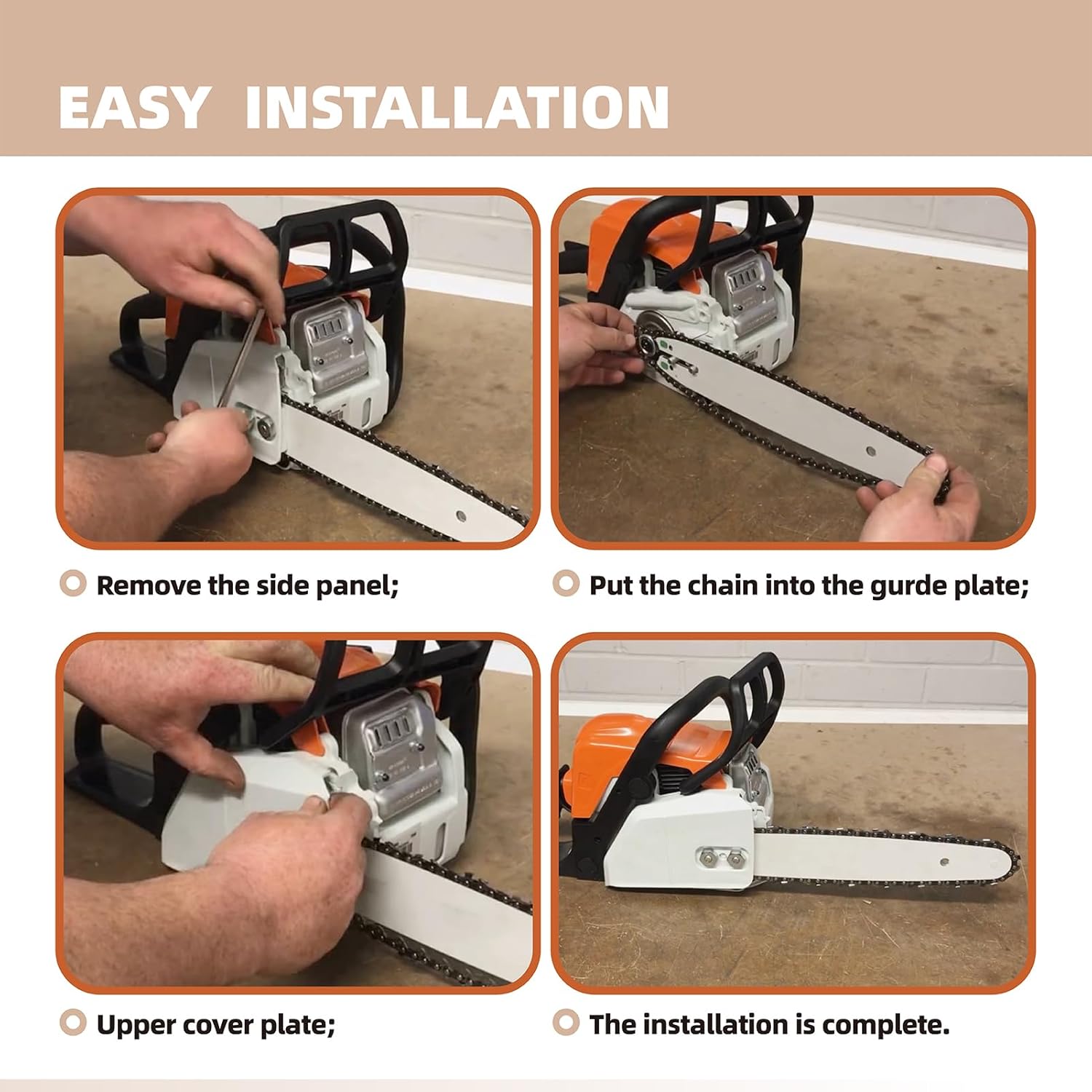 2 Pack 18 Inch Chainsaw Chain 3/8" LP Pitch, 62 Drive Links, .050" Gauge Chains Compatible with Poulan Pro PR4218 PP4218A PP3516AVX PPB4018 and more, Replaces for Poulan Part 581562301 952051338