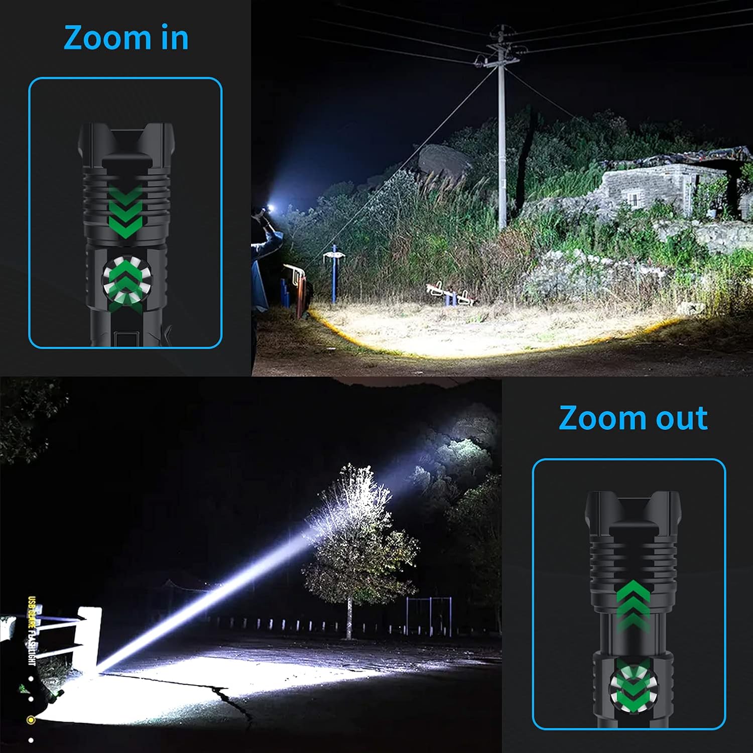 Rechargeable Tactical Flashlights Brightest Flashlight Image