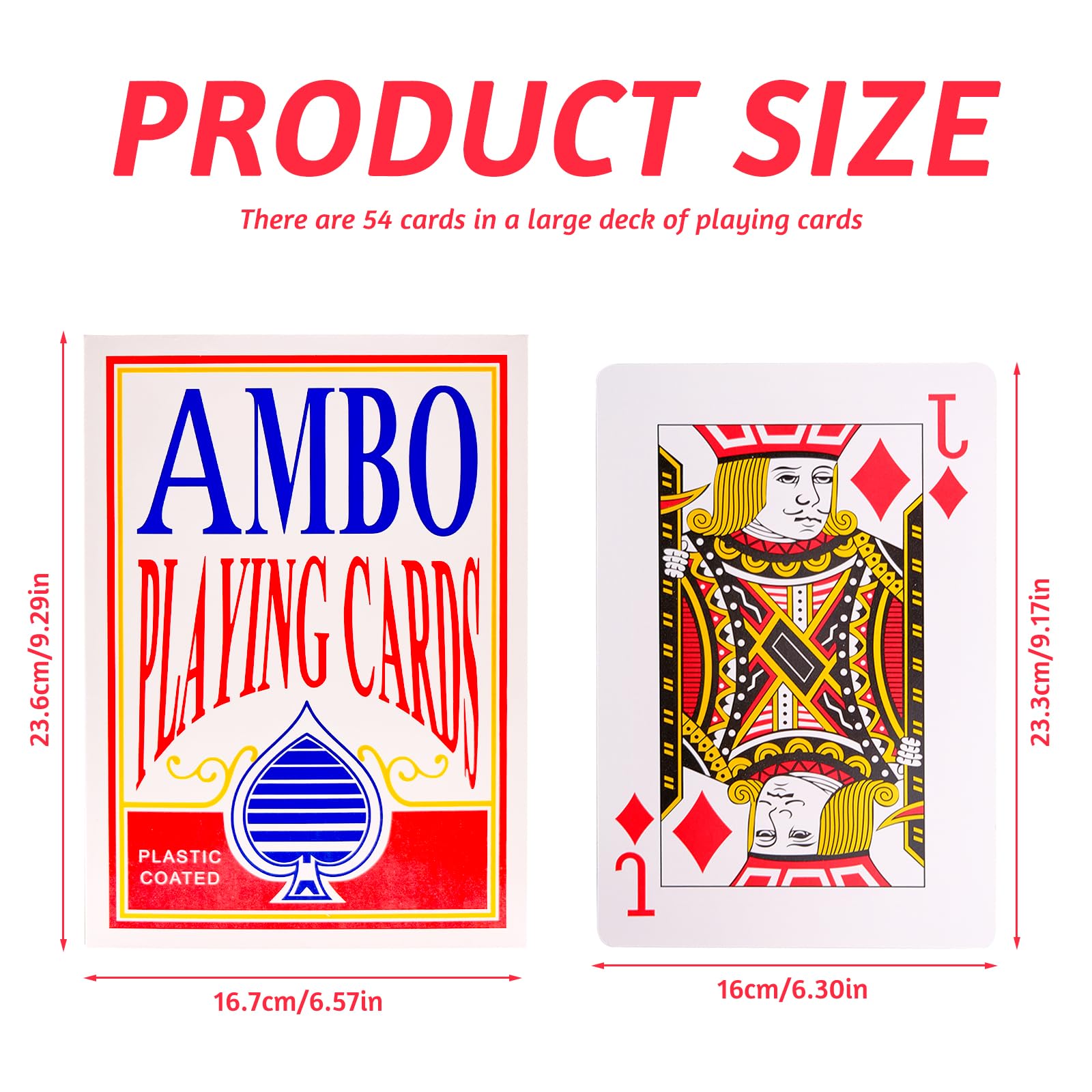 FORYNXHWIN Gigantic Playing Cards, Extra Large 24cm x 17cm Playing Cards - Image 2