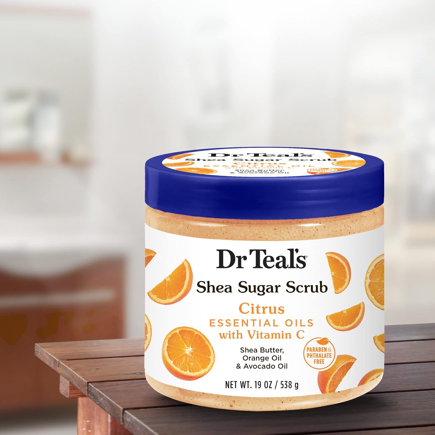 Dr Teal's Shea Sugar Body Scrub, Citrus with Essential Oils & Vitamin C, 19 oz (Pack of 3) : Beauty & Personal Care