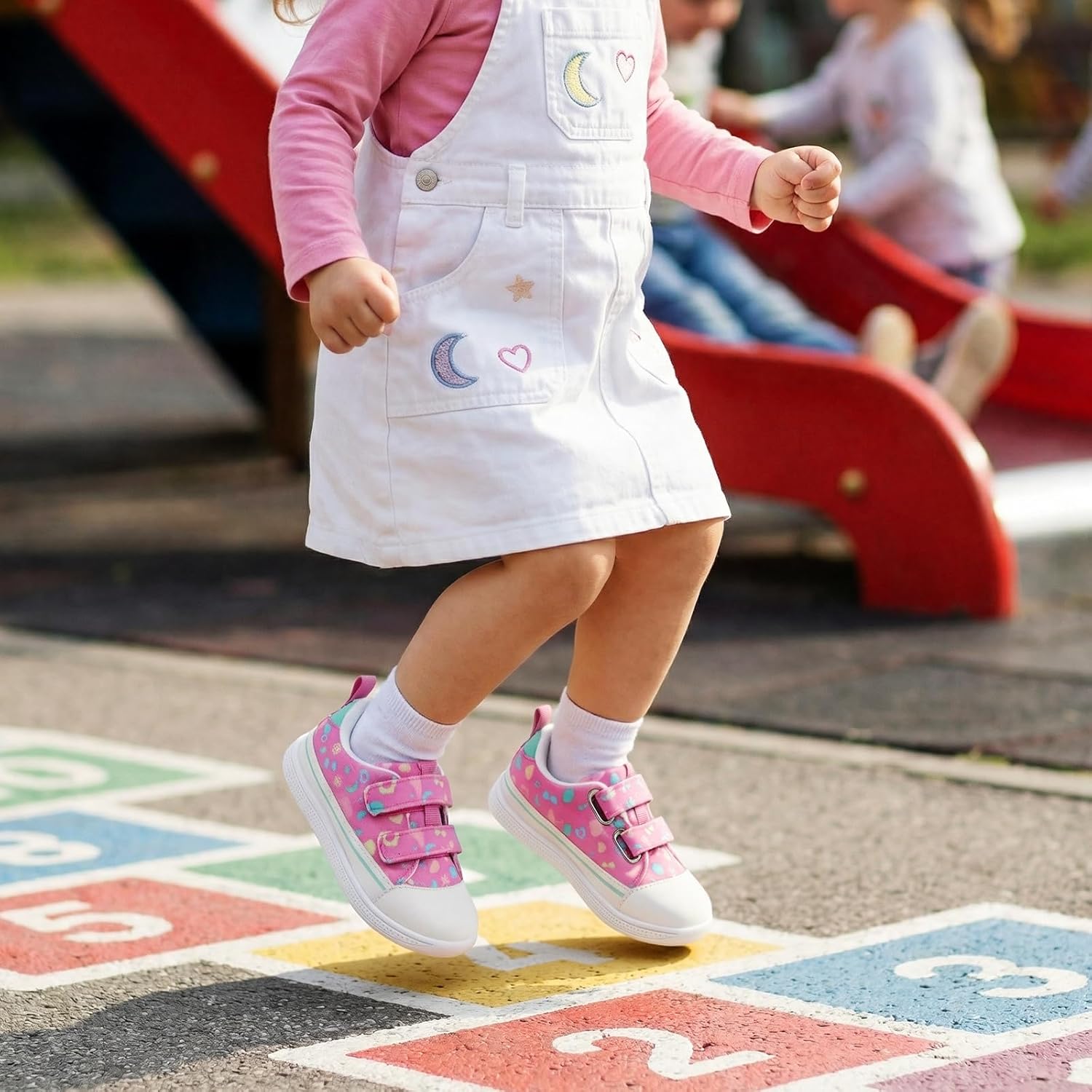 Toddler Boys & Girls Shoes Wide Toe Box Barefoot Kids Canvas Sneakers with Hook-and-Loop - Image 3