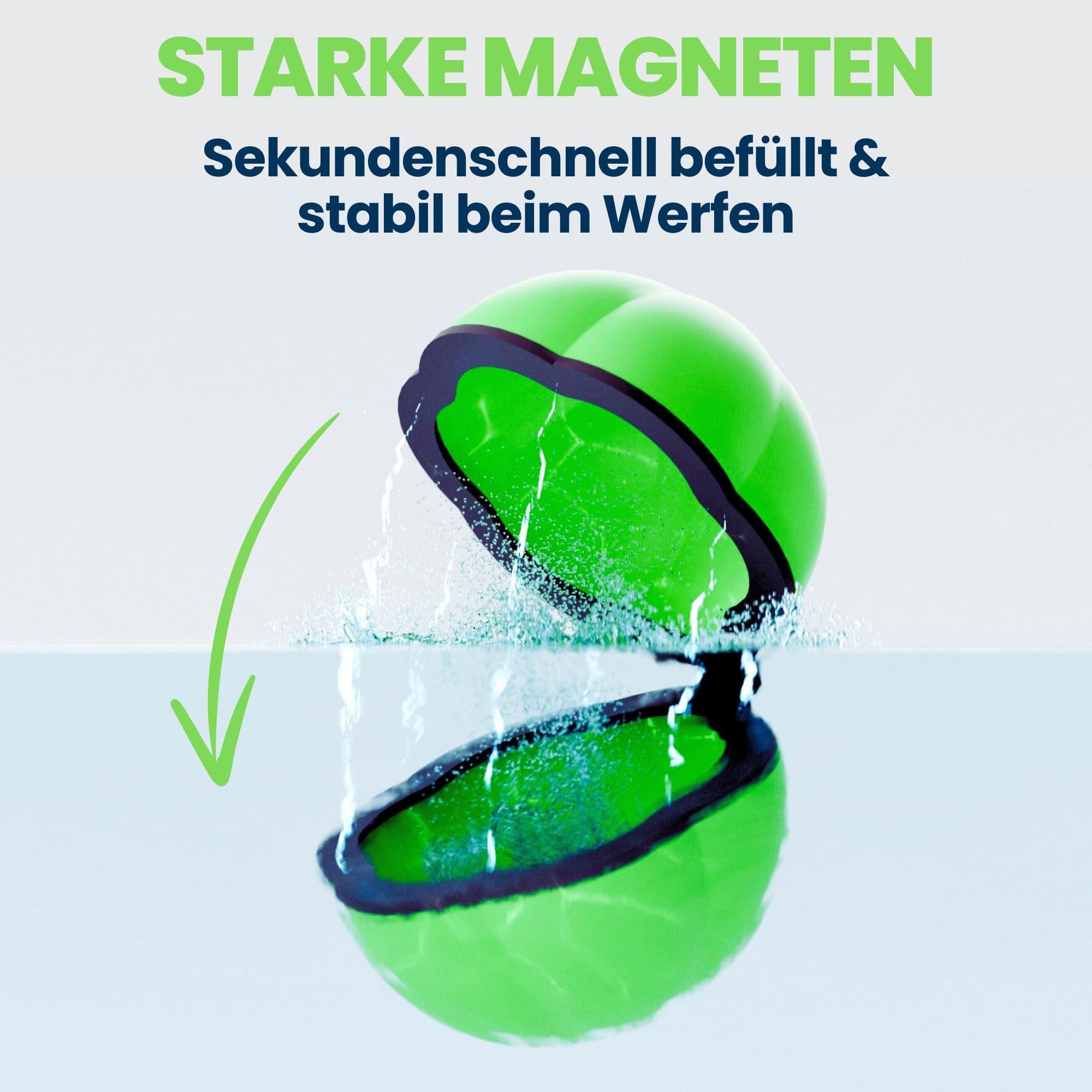 12x Wasserbomben wiederverwendbar in 2 starken Team-Farben [in 1 Sekunde befüllt] - Premium Silikon für RIESEN Spaß - magnetische Wasserbomben selbstschließend - Gartenspielzeug Kinder - Set