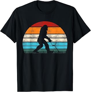 Detector de metales de pie grande vintage divertido Camiseta