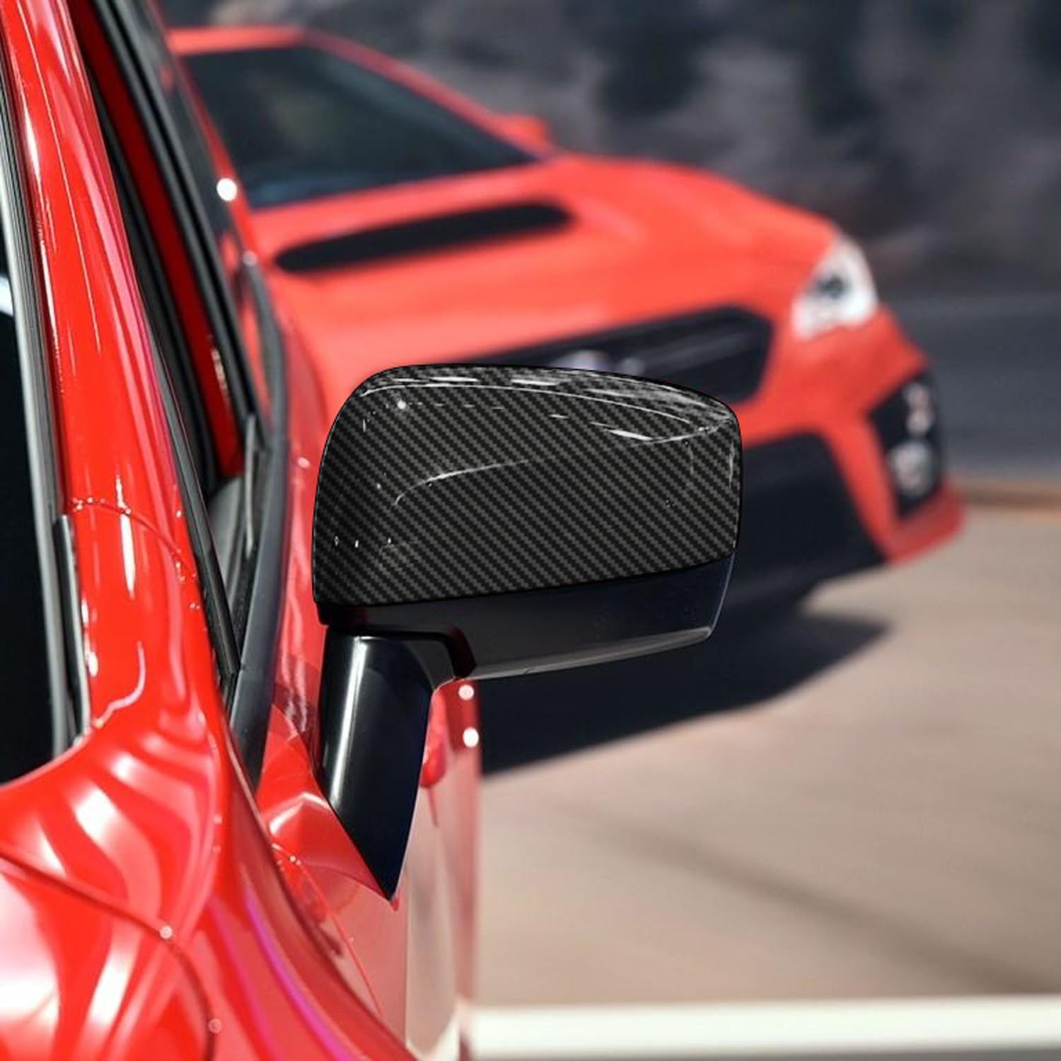 HIGH FLYING Car Exterior Rear View Side Mirror Cap Cover ABS for Subaru WRX STI 2015-2021 (Without Turn Signal Lights)