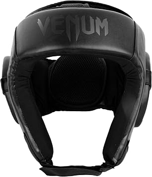Venum Challenger Open Face Headgear - Black/Black, One Size
