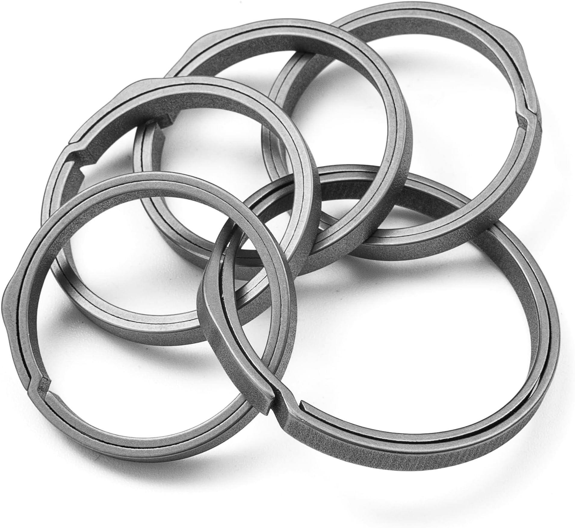 Titanium Key Rings, Heavy Duty Key Chain Ring Split Keyring Keychain Rings for Car Keys, Dog Tags,Carabiner