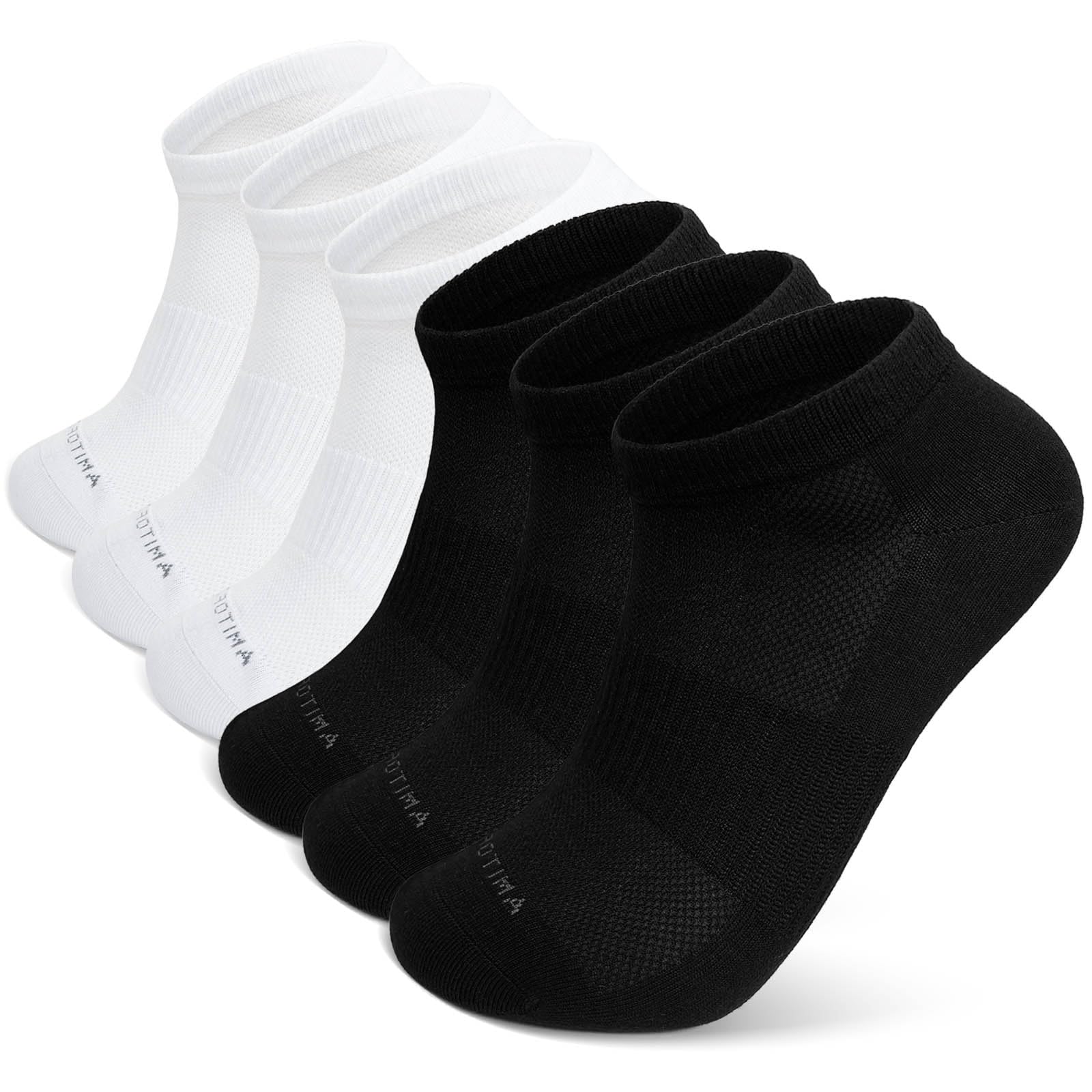 LOFIR Bambus Sneakersocken für Herren Damen: Sommer Sneaker Socken Männer Sportsocken Atmungsaktiv Trainer Kurzsocken für Sport Wandern Spazierengehen 6 Paar 39-50