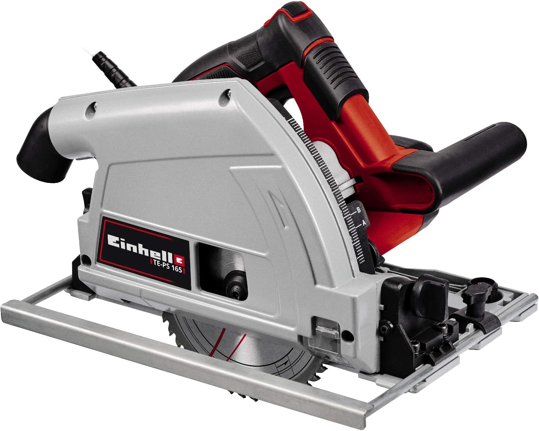 Einhell 4331300 Plunge Saw (1200 W, Tool-Free Adjustment of Cutting Depth + Tilt Angle, High-Grade Carbide Saw Blade, Blade Lock), 24.2 cm*23.0 cm*34.3 cm