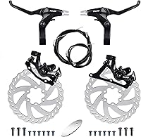 Vista 11 de RUJOI Kit de Frenos de Disco para Bicicleta, Caliper de Aluminio Delantero y Trasero, Palanca de Freno de Bicicleta Completa de Aleación