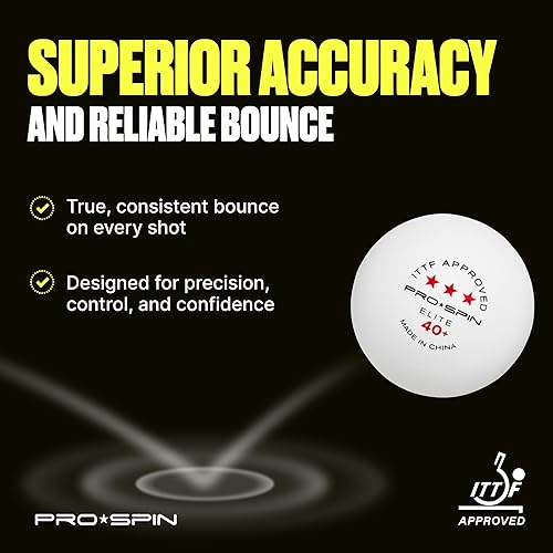 Miniatura 6 de PRO-SPIN Ping Pong Balls – 3-Star ITTF-Approved Premium Table Tennis Balls High-Performance 40+ ABS Professional Quality for Indoor & Outdoor