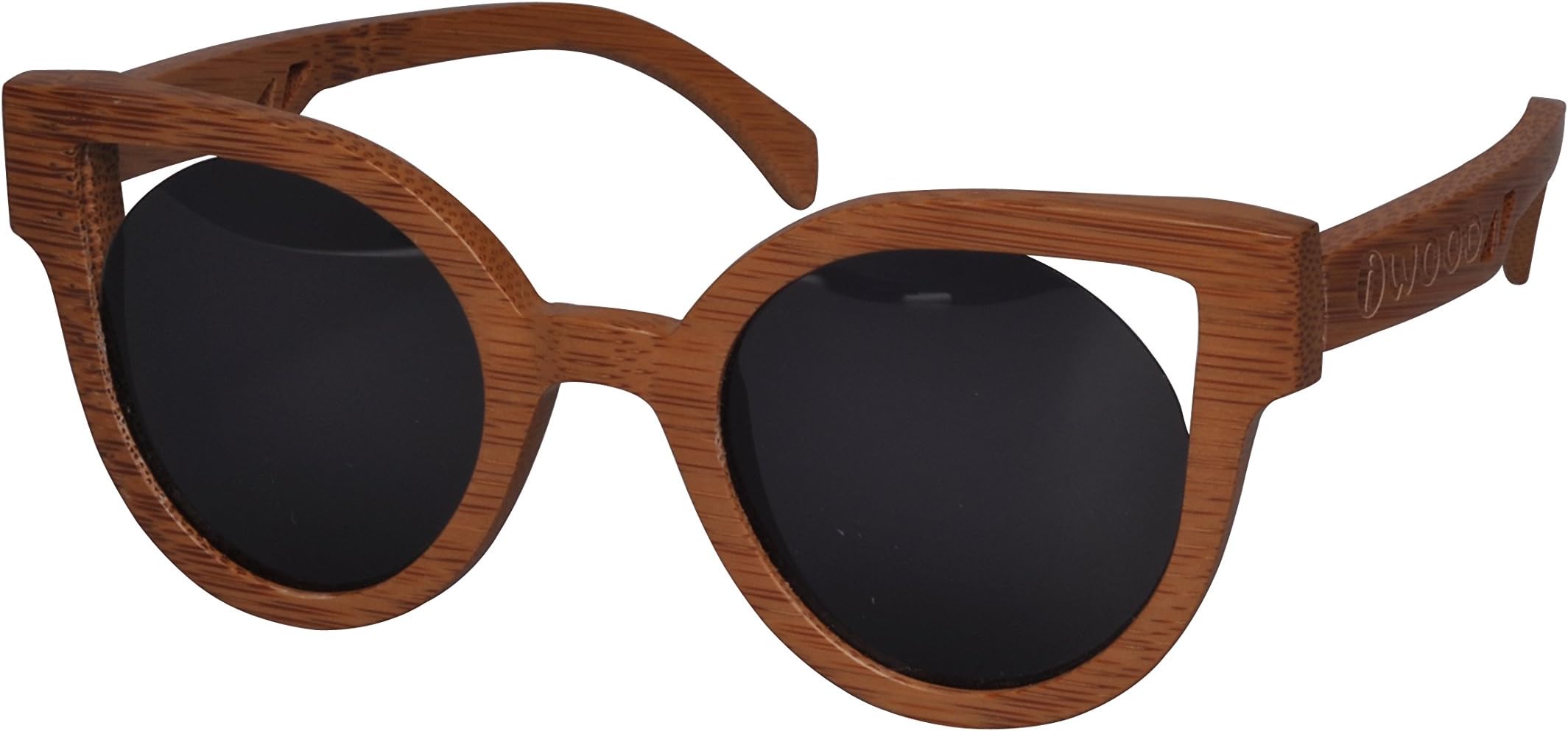 Iwood Handmade Carbon Bamboo Polarized Grey Lens Wooden Sunglasses