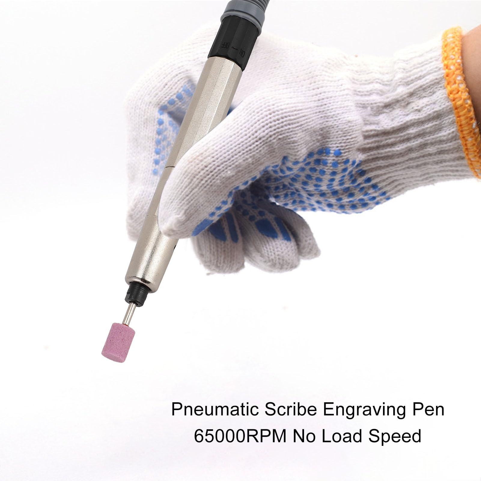 Kit di smerigliatrice a mazza a matita per aria micro pneumatica, penna incisione di scriba pneumatica con M3 Chuck - kit incisore smerigliatrice dieta 65000 giri/min per