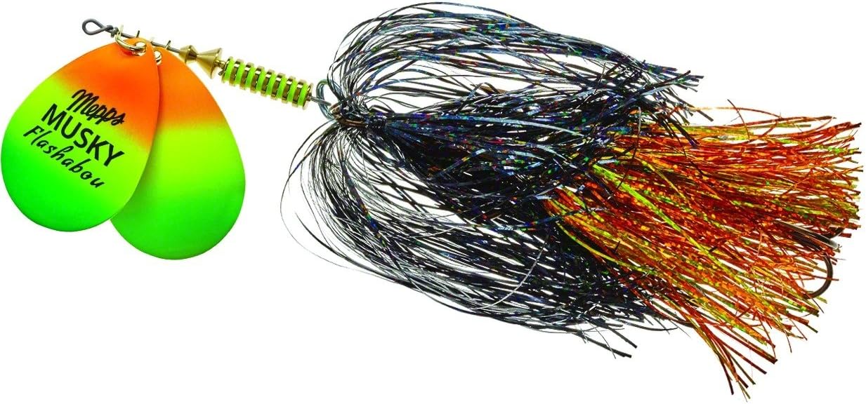 Double Blade Musky Flashabou, hot fire Tiger-Black