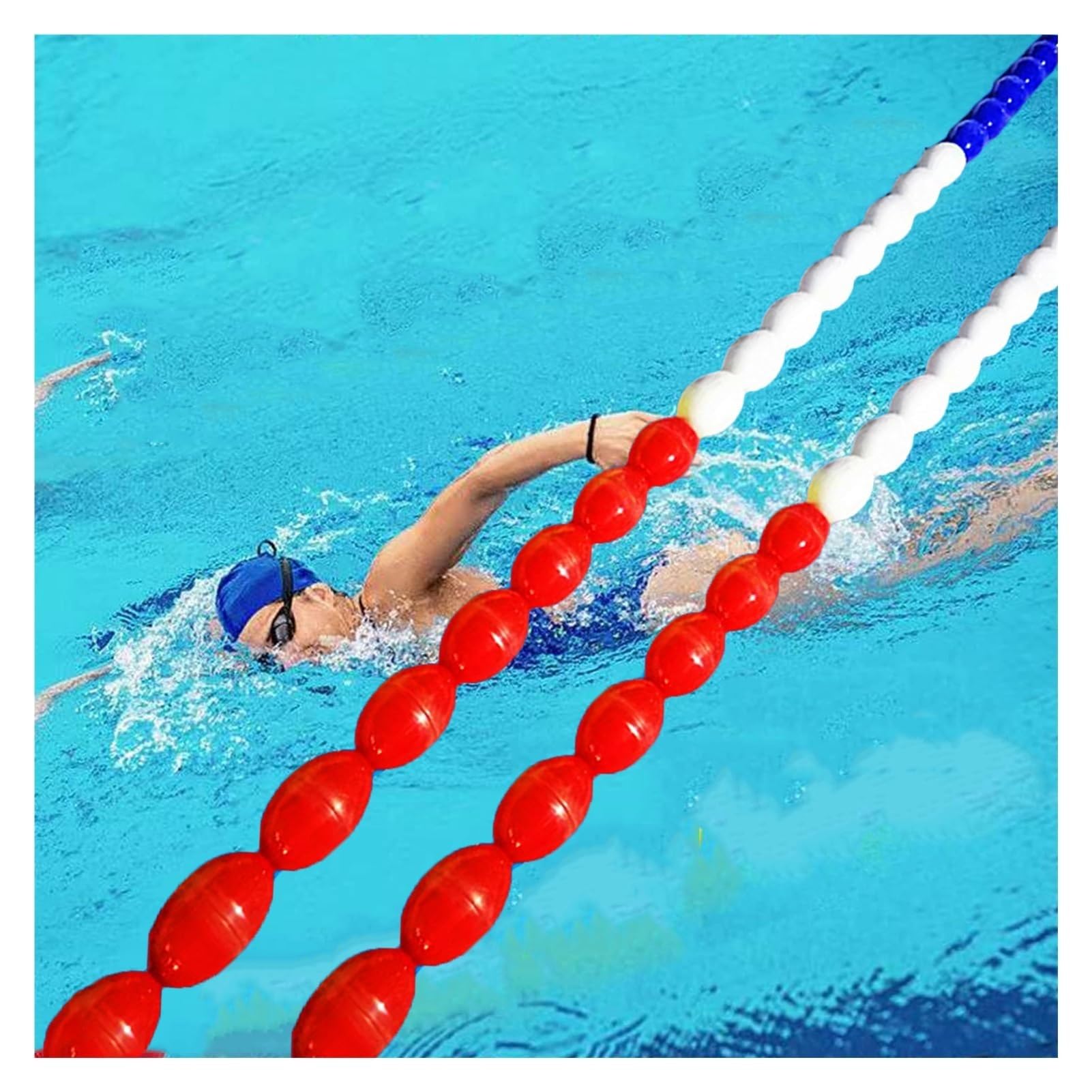 Corde de séparation flottante en nylon de 6 m pour les plages et sources thermales
