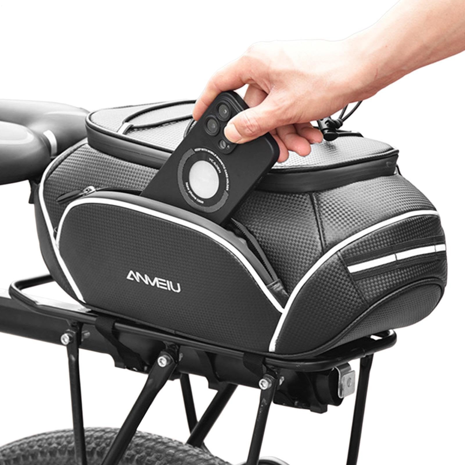 Borsa Per Portapacchi Bicicletta 10 Litri Comparto Regolabile Riflettente