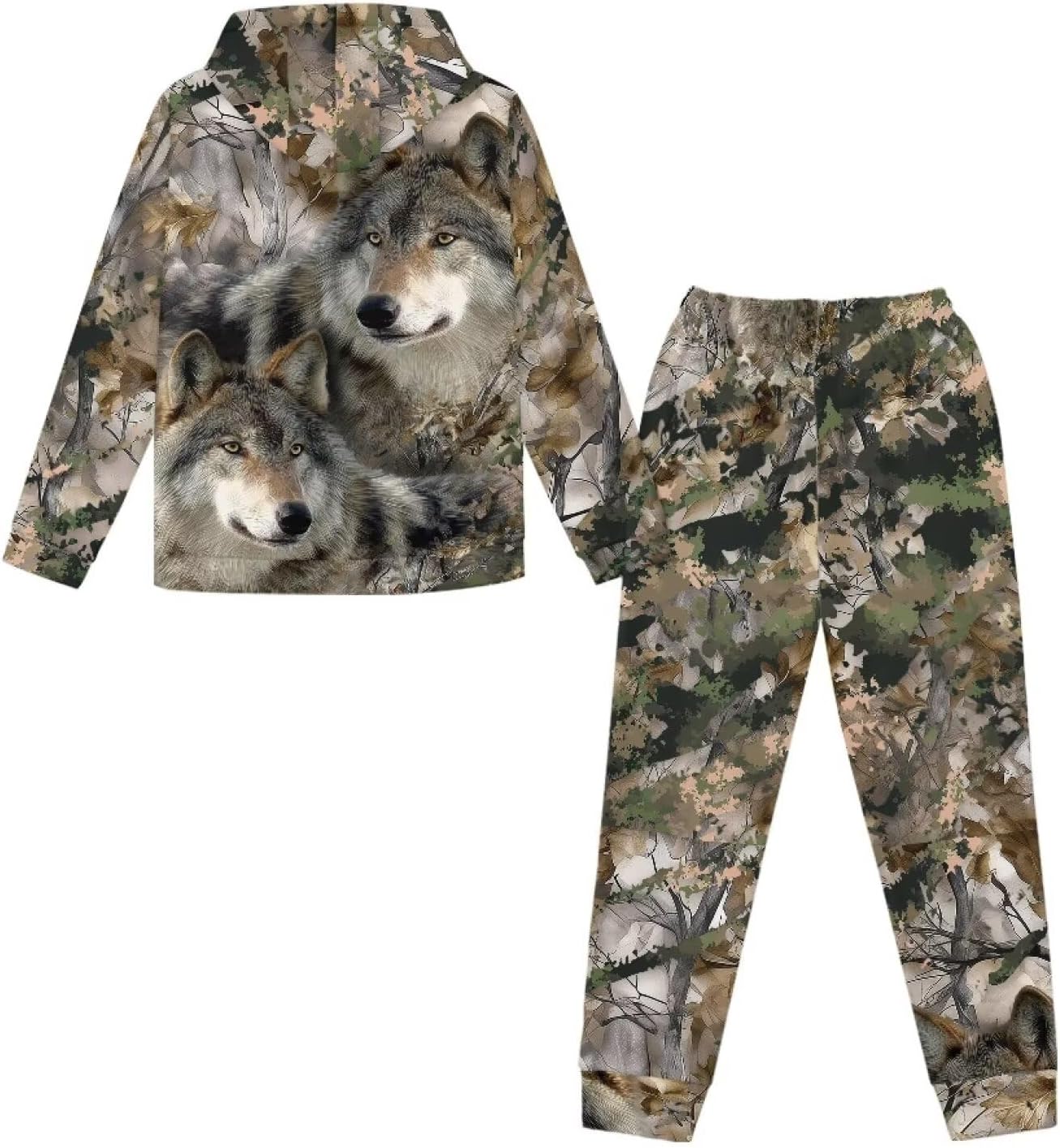Girls Sweatshirt and Sweatpants Set with Pockets Drop Shoulder Hoodies Sweatshirt and Sweatpants 2 Piece Outfits