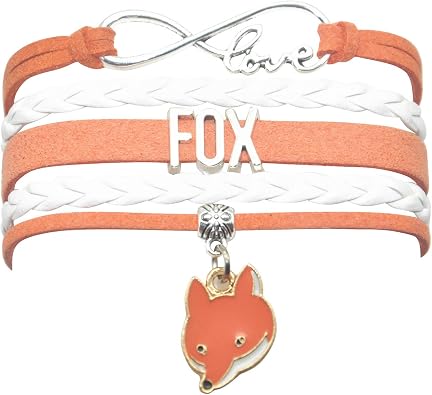 HCChanshi Fox Bracelet - Infinity Love Charm Bracelet Gifts For Women, Men, Adult Fox Lover, Valentine Wedding Themed Gifts