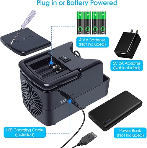 Miniatura 6 de Panacare - Máquina de burbujas para niños pequeños, soplador de burbujas automático profesional de más de 1500 burbujas por minuto, 2 velocidades,