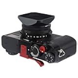 Haoge LH-X200B Square Metal Lens Hood with 49mm Adapter Ring Metal Cap for Fujifilm X100VI x-100vi x100v x100f x100t x100s Fuji Photo Camera Accessories Black