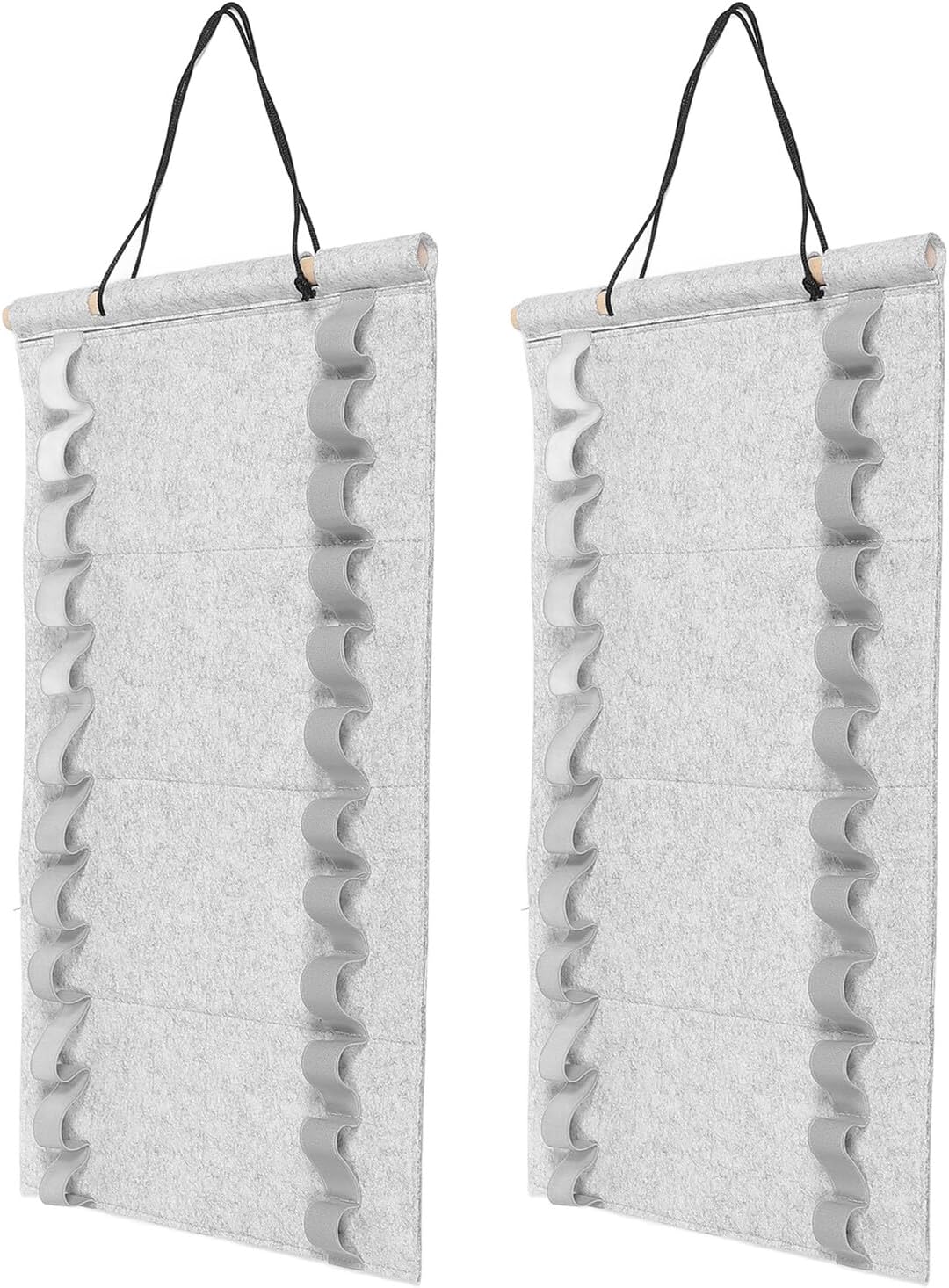 Didiseaon Martial Arts Belt Display Rack 2pcs Felt Taekwondo Karate Belt Hanging Holder Organizer Wall-Mounted for Martial Arts Learners Home Training Room Decoration