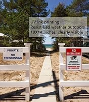 Vista 7 de Paquete de 2 letreros de metal grandes sin tropiezos de videovigilancia, 10 x 14 pulgadas, aluminio libre de óxido, propiedad protegida por cámara