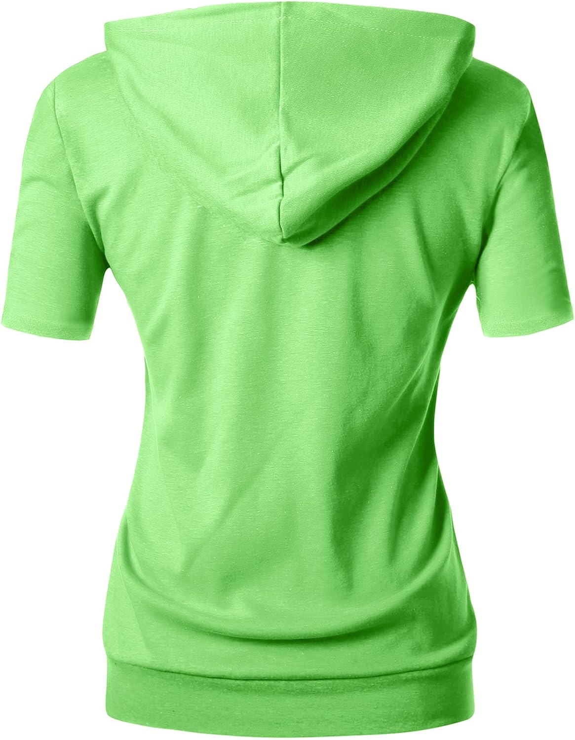 GIVON Womens Slim Fit Zip Up Hoodie Short Sleeve Thin Jacket Full Zip Sweatshirt with Plus Size image 5