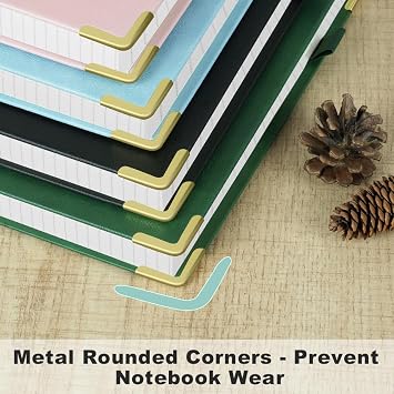 A5 Spiral Notebook, Wirebound Notebooks 300 Pages/150 Sheets with Pocket Hardcover Journals 100gsm Thick Paper Grid Campus Notebook for Ideal for Work School Office 15 x 21cm Black