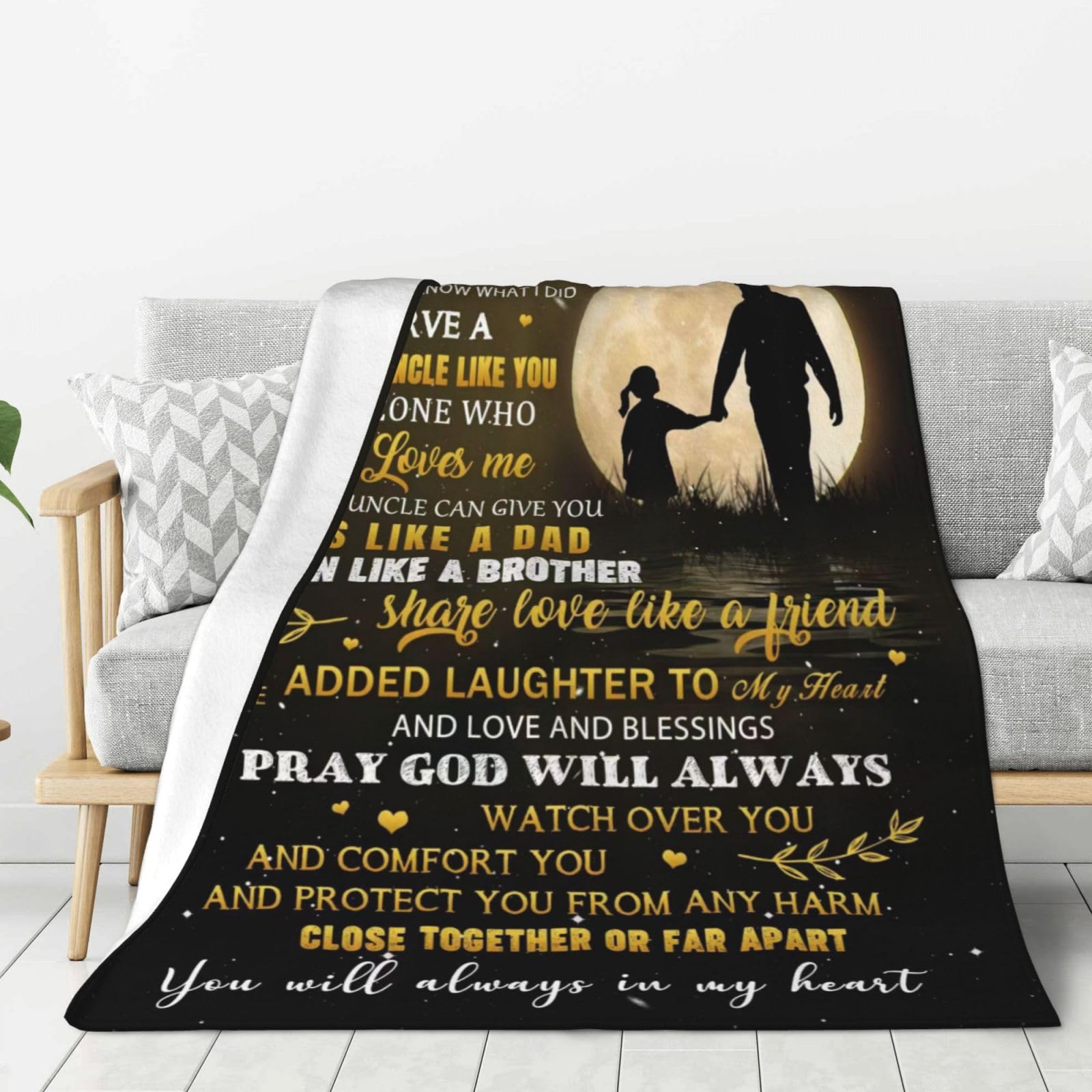 Xinvast Multi Uncle Uncle Gifts Blanket From Niece Nephew, Birthday Gift For Uncle, Gifts For Uncles For Fathers Day Christmas Thanksgiving Throw Blankets 50"X60"