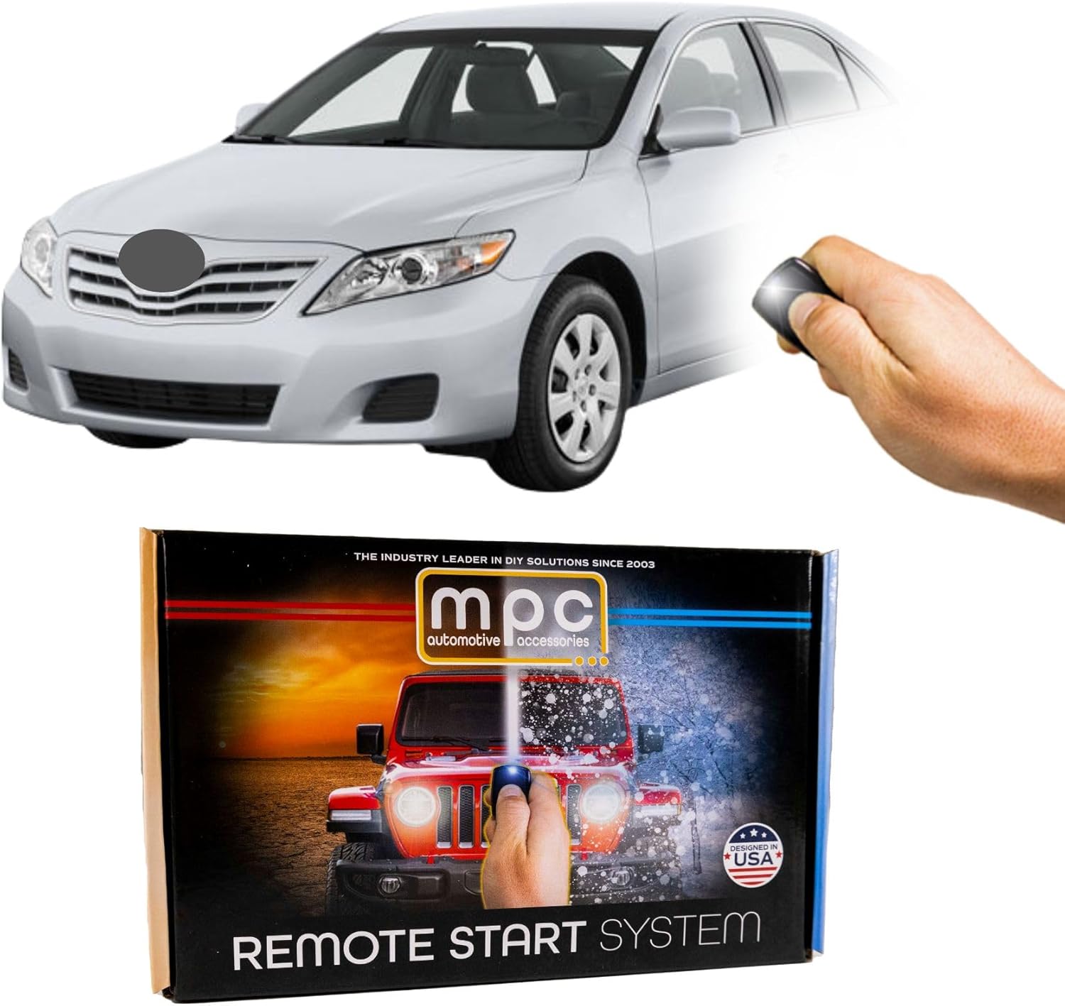 MPC Complete 1-Button Remote Start Kit Compatible with Toyota Camry 2007-2011 - Push-to-Start - Hybrid - T-Harness - Firmware Preloaded