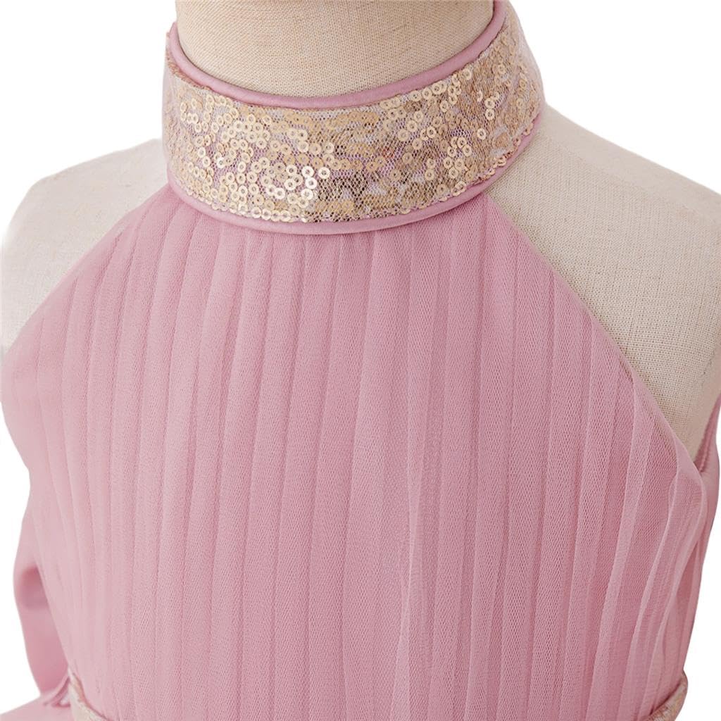 Lito Angels Prinzessinnenkleid für Mädchen mit geschichtetem Tüllrock und Schleife auf der Rückseite, perfekt für Hochzeit, Party oder Zeremonie