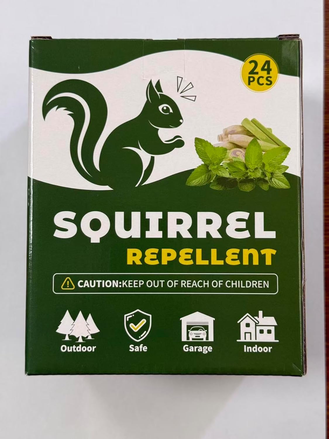 24 Pack Squirrel Repellent Balls for Outdoor Use, Long-Lasting Rodent Deterrent for Garden, Yard, Attic & Garage