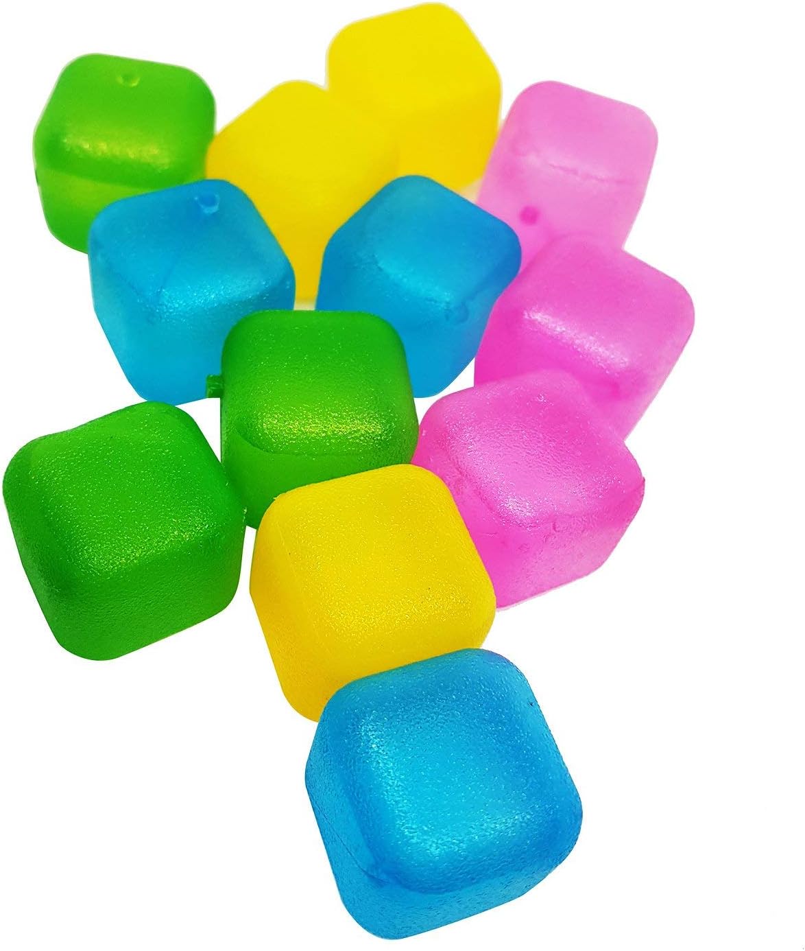 Verbier New Arrival Reusable Ice Cubes For Beer Bar And Square Ice Cube For Drinks / Multicolor Reusable Ice Cubes 25 Gram Set Of 12 Pack Of 1