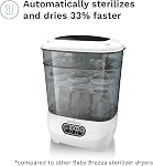 Baby Brezza Bottle Sterilizer and Dryer Advanced – 33% Faster - Largest Capacity Steam Sanitizer - Universal Sterilization Machine for All Bottles + Baby Product Parts - HEPA Air Filter
