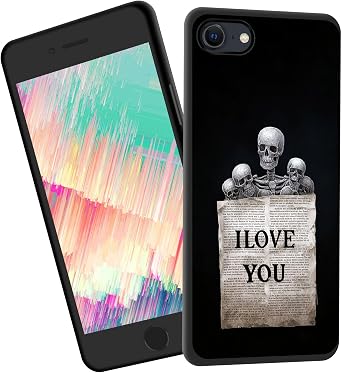 for iPhone 16e Case,Slim Shockproof TPU Soft Rubber Silicone Cover Phone Case for iPhone 16e,Skulls on Vintage Paper