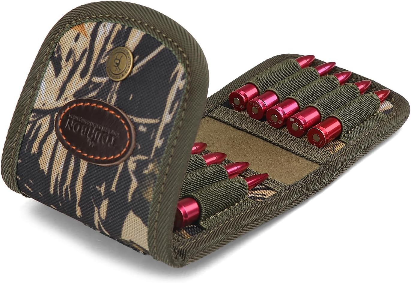 TOURBON Folding Rifle Cartridge Holder Ammo Wallet Pouch with Elastic Loops