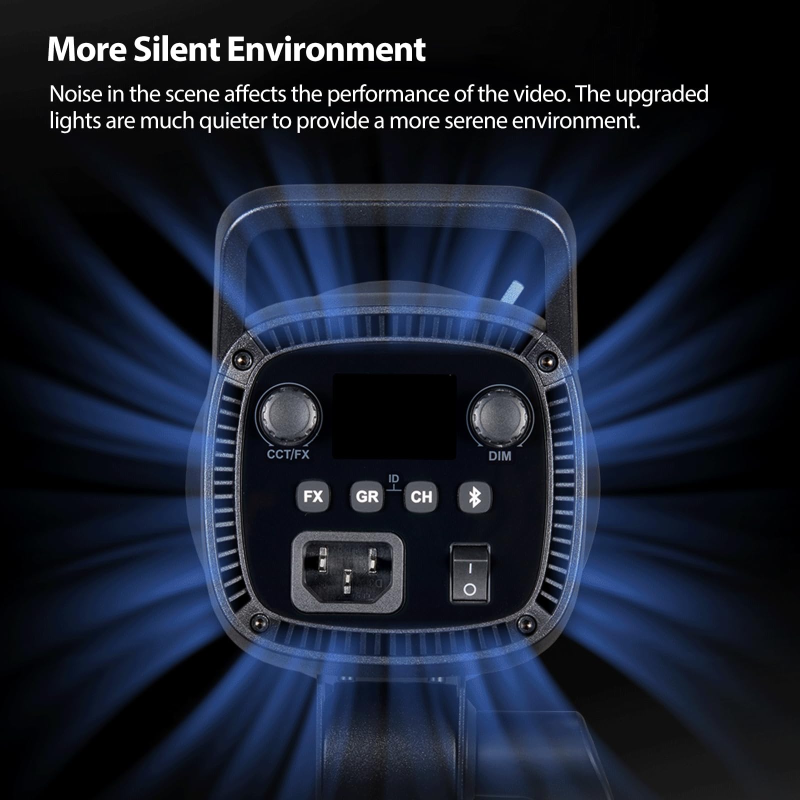 Godox SL60II-Bi LED Video Light 2800K-6500K Bi-Color Continuous Light with App&Remote Control + PS60 Round softbox with Honeycomb Grid, Light Stand