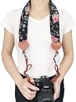 Alled Camera Neck Shoulder Belt Strap, Chevron Scarf Vintage Print Soft Coloful Camera Straps for Women/Men for DSLR/SLR