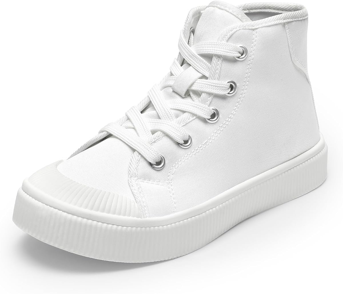 DREAM PAIRS Unisex Canvas Shoes High Top Sneakers | Soft Lightweight Upper Easy Entry Zipper Protective Toe Cap Comfort Insole Anti Slip Sole Casual School Wear Daily Walking