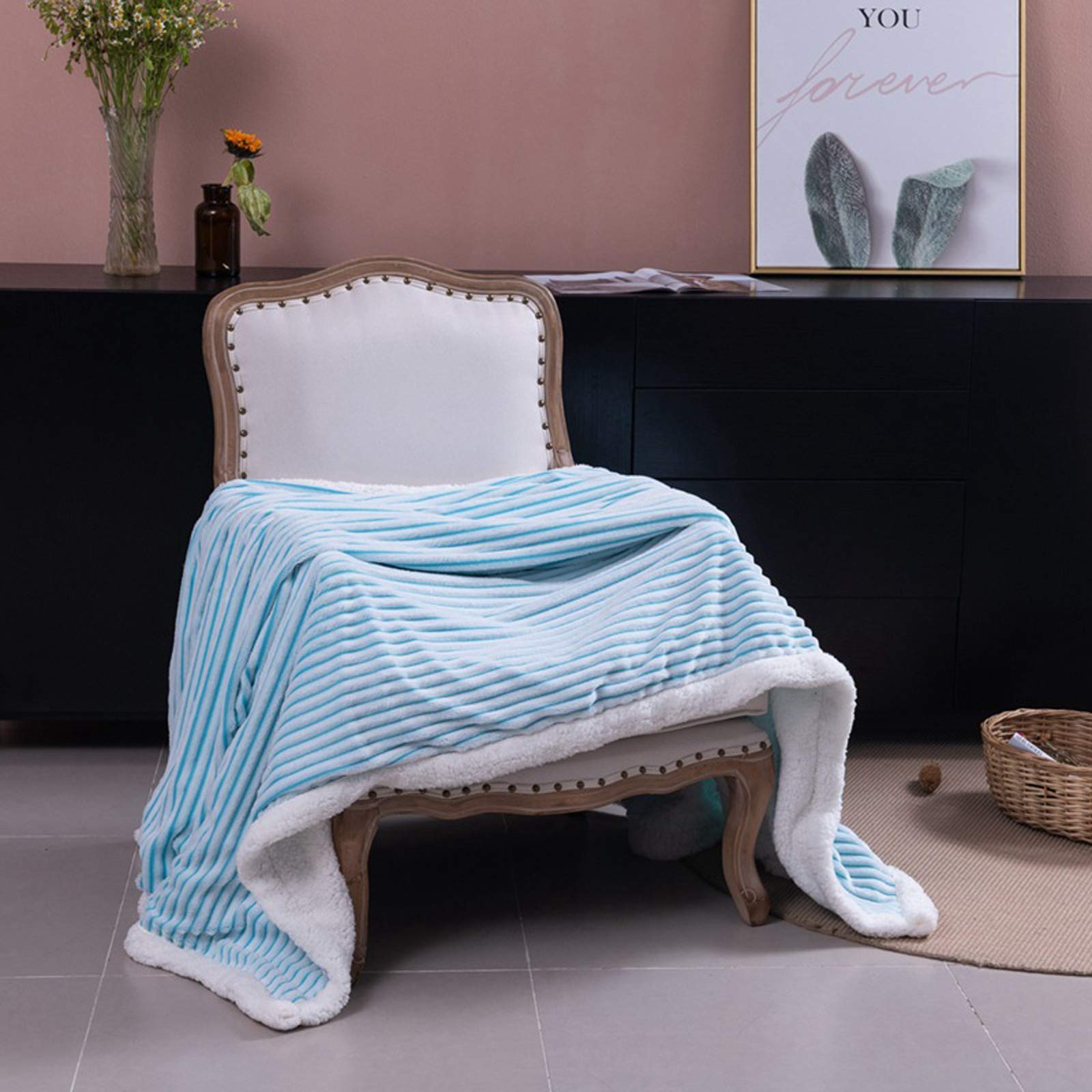 Manta para sofá Sherpa, manta de forro polar súper suave, cálida y esponjosa, reversible, para cama y sofá (150 x 120 cm) 004-150 x 120 cm